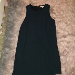 Dark green dress.